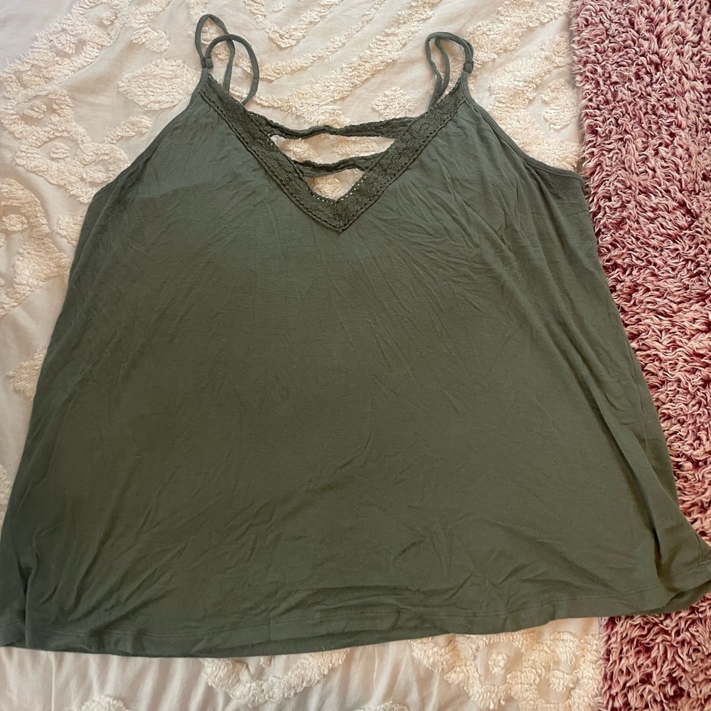 Green Lace Cami